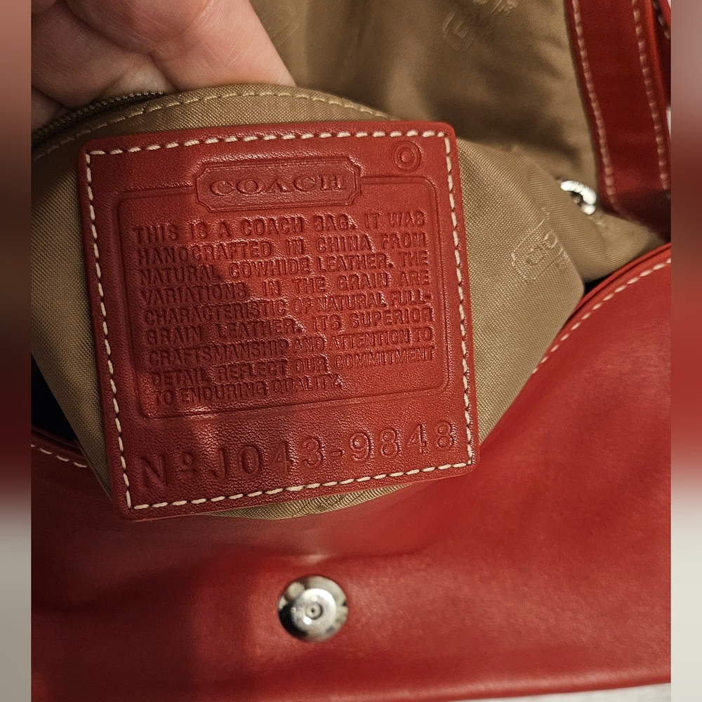 Coach legacy Red Flap convertible leather vintage crossbody #9848 - Picture 7 of 8